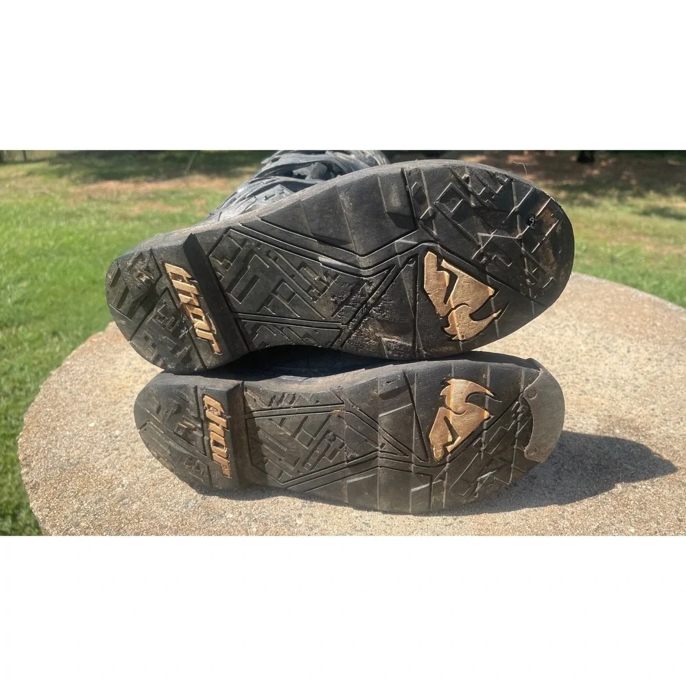 Thor Motocross Boots Youth 5 Black Blitz Dirt Bike MX Riding Buckle Protective